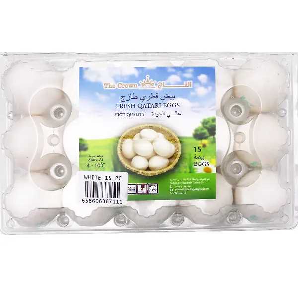 The Crown Fresh Qatar White Egg 15pc