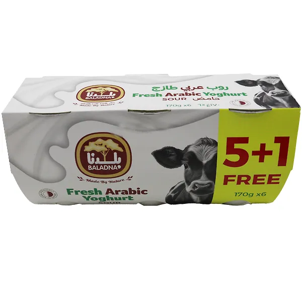 Baladna Arabic Full Fat Yoghurt (5+1free )6x170g